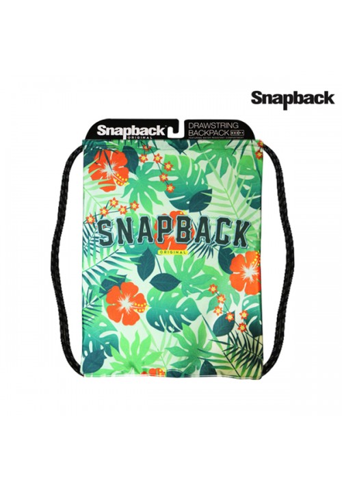 Drawstring Backpack Forest White