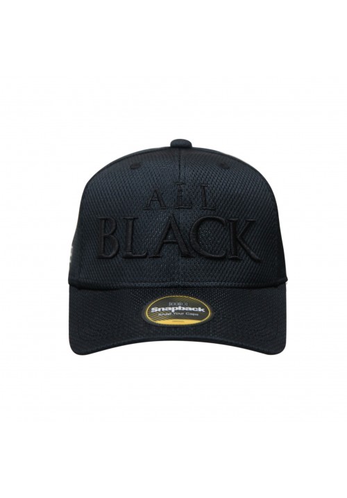 Snapback Adult Baseball Cap Black Mizuno Embroidery All Black