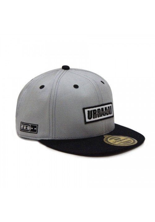Snapback Hiphop Hat Gray Black Adult Wool Design URRAAA