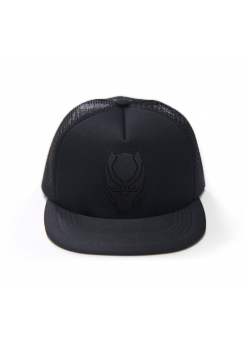 Adult Hiphop Trucker Hat Snapback Black Logo Black Panther