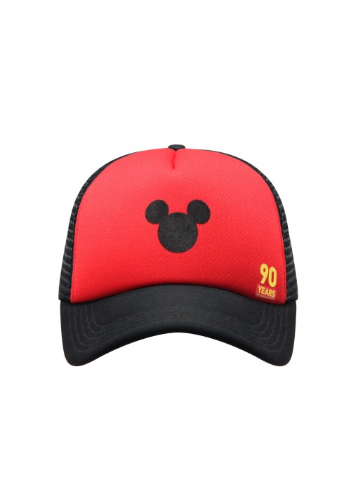 Trucker Hat Adult Snapback Red Black Mickey