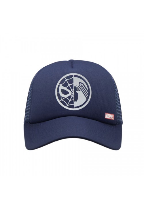 Trucker Hat Snapback Navy Spiderman Silver Adult 