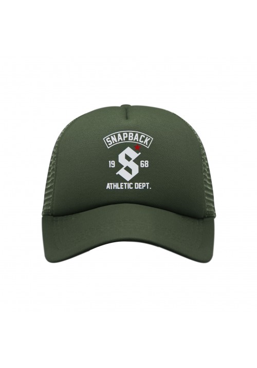 Trucker Hat Adult Army Green Original Snapback 1968 Athletic Dept