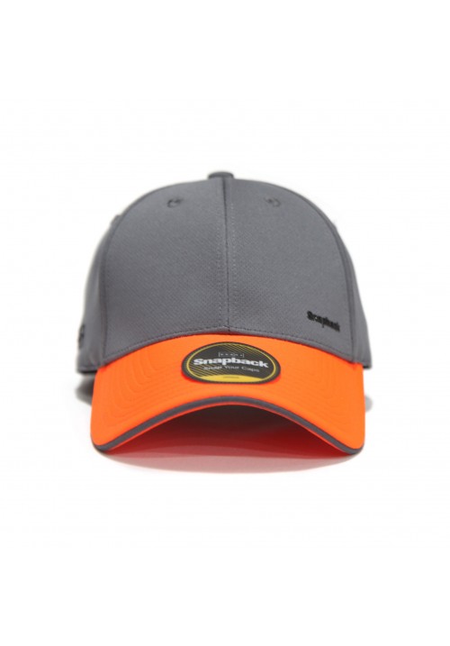 Snapback GOLF Cap Sport Style Grey Orange
