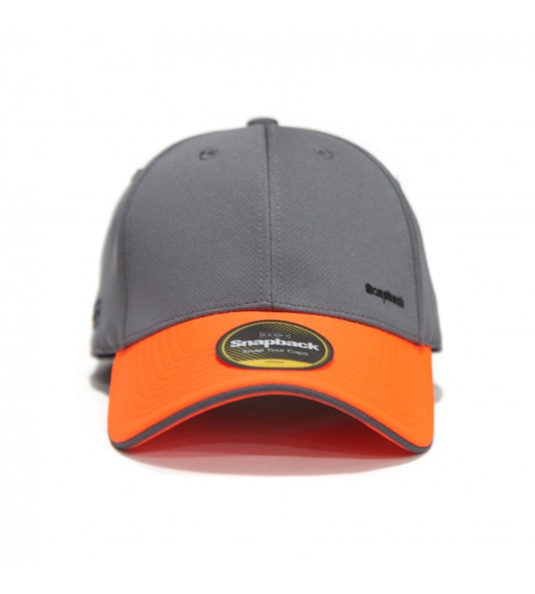 Snapback GOLF Cap Sport Style Grey Orange