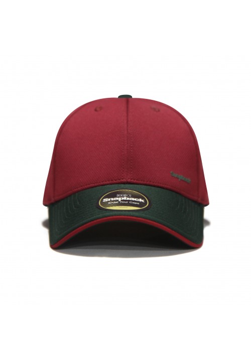 Snapback GOLF Cap Sport Style Maroon Dark Green