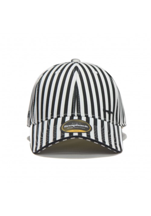 Snapback GOLF Cap Sport Style Striple Black & White