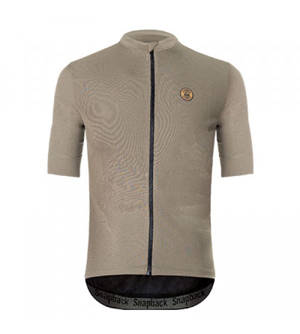 Khaki Gold Short Sleeve Snapback Bike Jersey