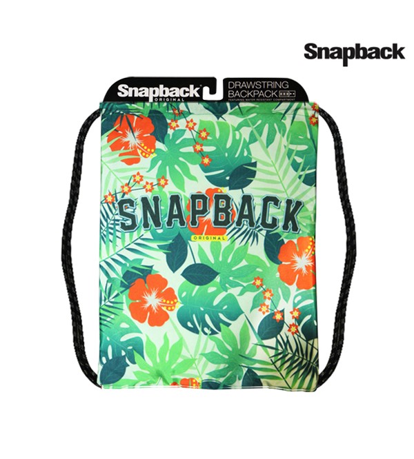 Drawstring Backpack Forest White