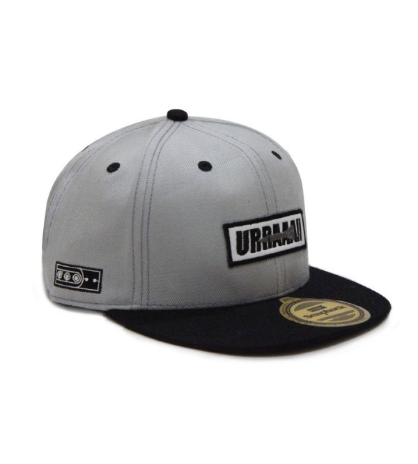 Snapback Hiphop Hat Gray Black Adult Wool Design URRAAA