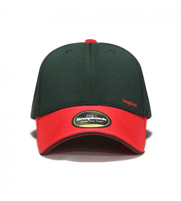 Snapback GOLF Cap Sport Style Dark Green Red