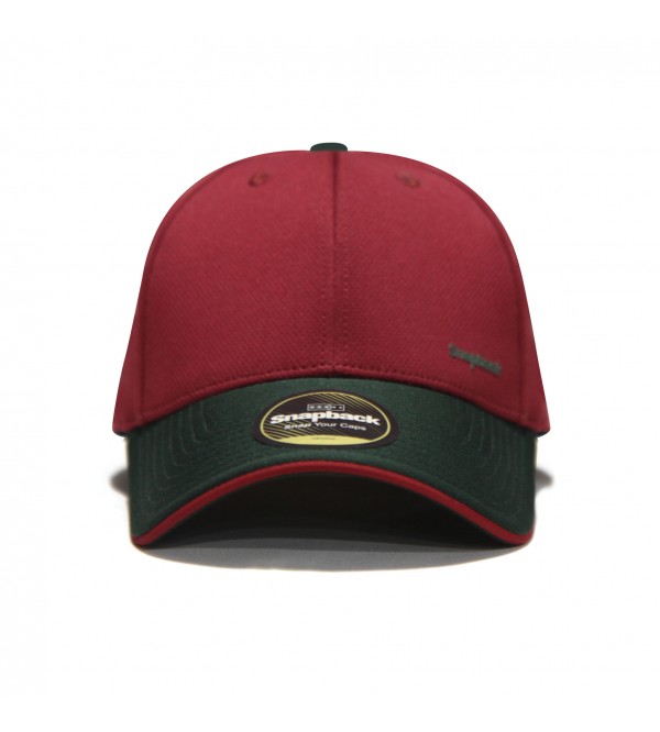 Snapback GOLF Cap Sport Style Maroon Dark Green
