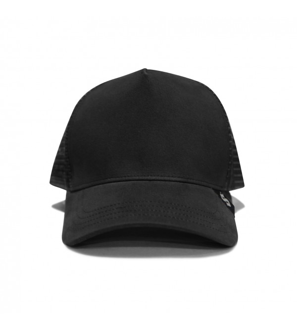 Snapback Trucker Baseball Cap Black Premium